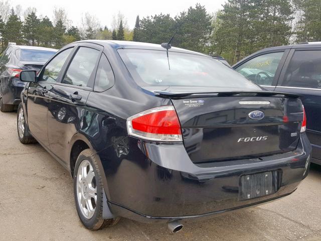 1FAHP36N09W140682 - 2009 FORD FOCUS SES BLACK photo 3