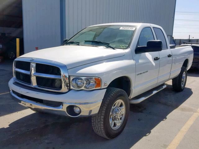 3D7KU28C04G104776 - 2004 DODGE RAM 2500 S WHITE photo 2