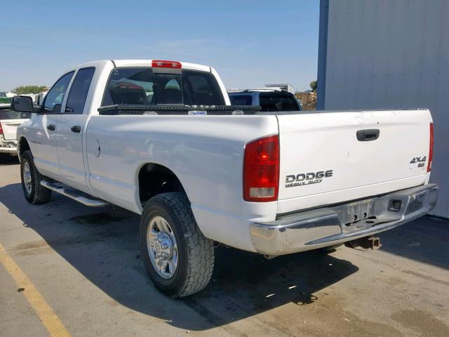 3D7KU28C04G104776 - 2004 DODGE RAM 2500 S WHITE photo 3