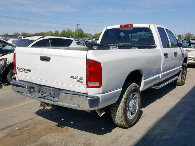 3D7KU28C04G104776 - 2004 DODGE RAM 2500 S WHITE photo 4