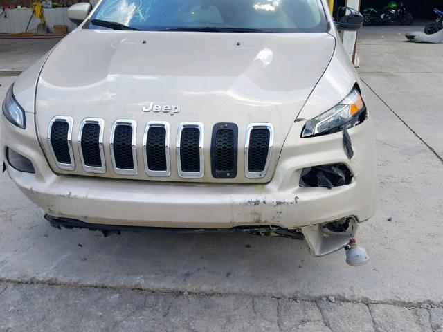 1C4PJLCB9FW730750 - 2015 JEEP CHEROKEE L TAN photo 9