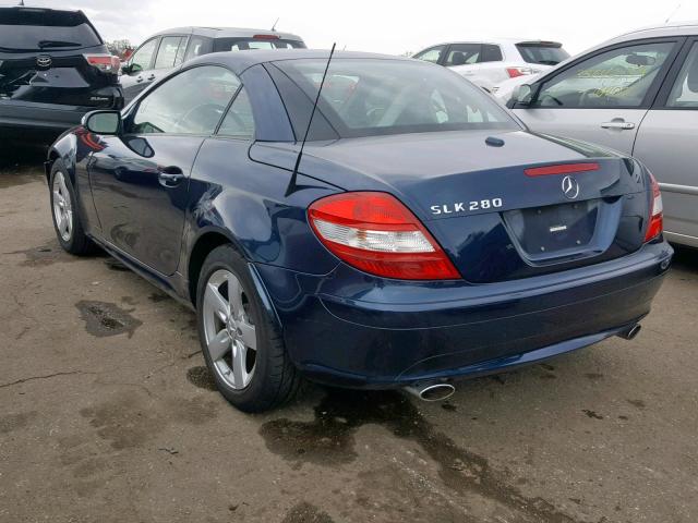 WDBWK54F66F108059 - 2006 MERCEDES-BENZ SLK 280 BLUE photo 3