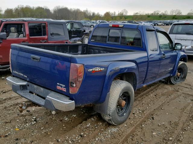 1GTDT196X58205419 - 2005 GMC CANYON BLUE photo 4