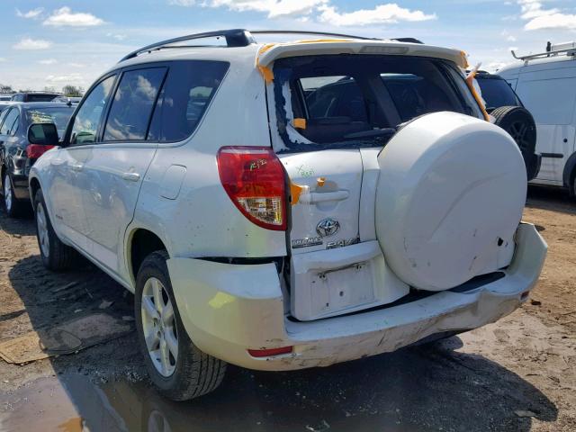 JTMBD31V075096167 - 2007 TOYOTA RAV4 LIMIT WHITE photo 3