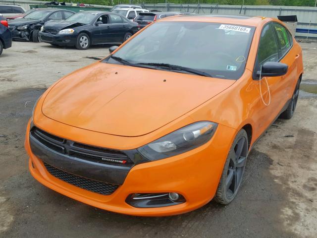 1C3CDFBBXED826524 - 2014 DODGE DART SXT ORANGE photo 2