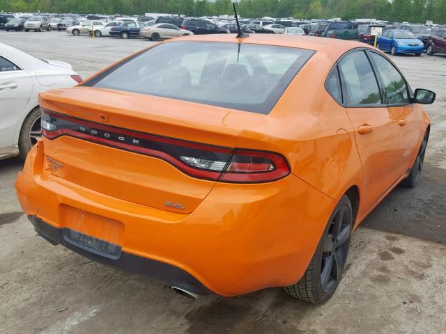 1C3CDFBBXED826524 - 2014 DODGE DART SXT ORANGE photo 4