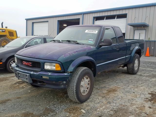 1GTCT19W4V8509289 - 1997 GMC SONOMA GREEN photo 2