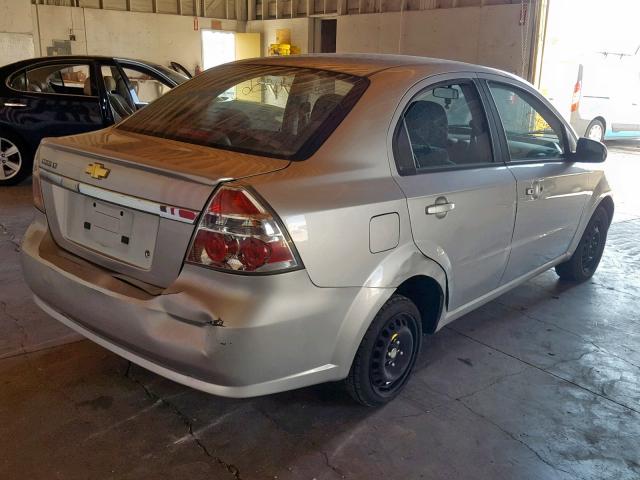 KL1TG5DE6BB181437 - 2011 CHEVROLET AVEO LT SILVER photo 4