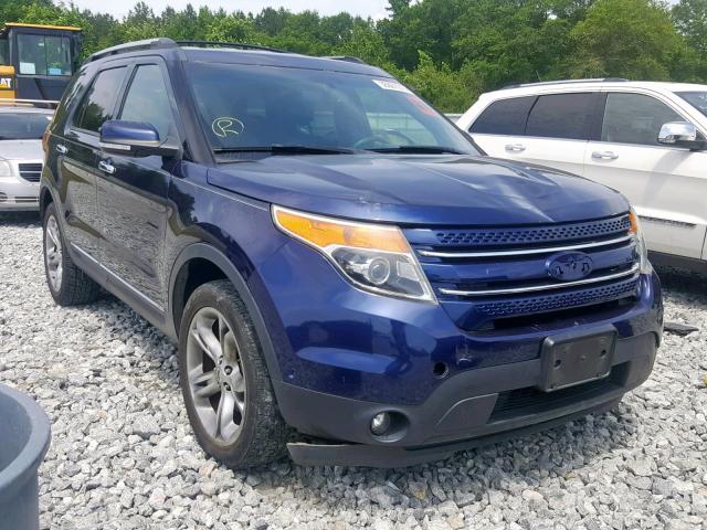 1FMHK8F82BGA17056 - 2011 FORD EXPLORER L BLUE photo 1