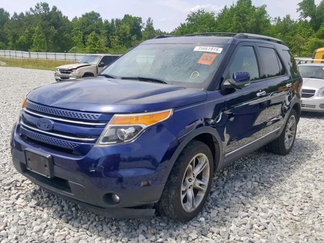 1FMHK8F82BGA17056 - 2011 FORD EXPLORER L BLUE photo 2