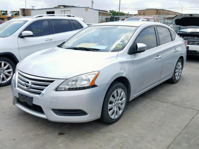 3N1AB7AP0DL662787 - 2013 NISSAN SENTRA S SILVER photo 2