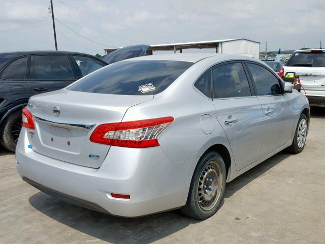 3N1AB7AP0DL662787 - 2013 NISSAN SENTRA S SILVER photo 4