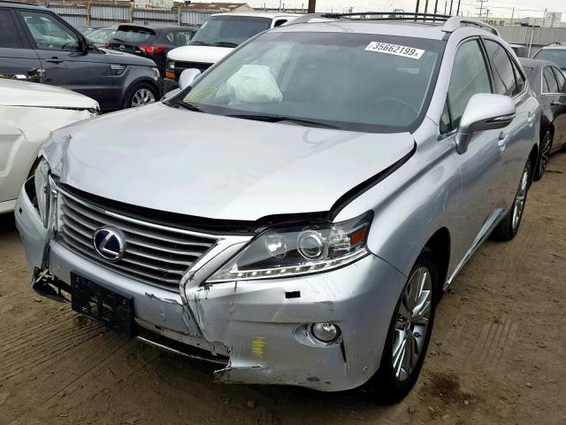 JTJBC1BA5D2051965 - 2013 LEXUS RX 450 SILVER photo 2