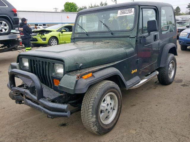 1J4FY19P2SP278170 - 1995 JEEP WRANGLER / GREEN photo 2