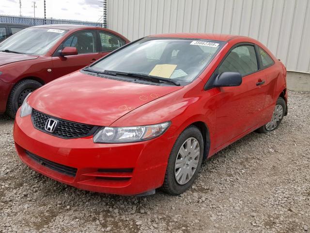 2HGFG12229H007889 - 2009 HONDA CIVIC DX RED photo 2