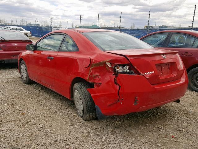 2HGFG12229H007889 - 2009 HONDA CIVIC DX RED photo 3