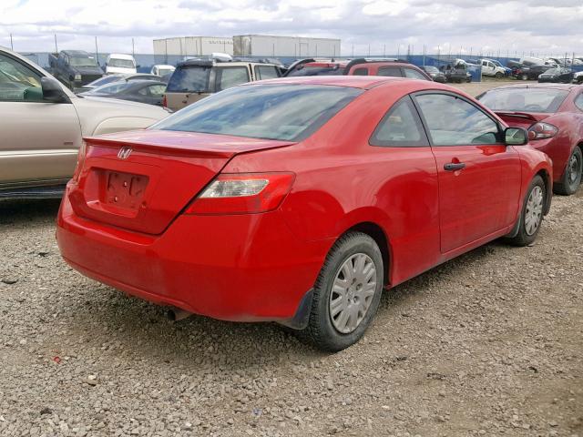 2HGFG12229H007889 - 2009 HONDA CIVIC DX RED photo 4