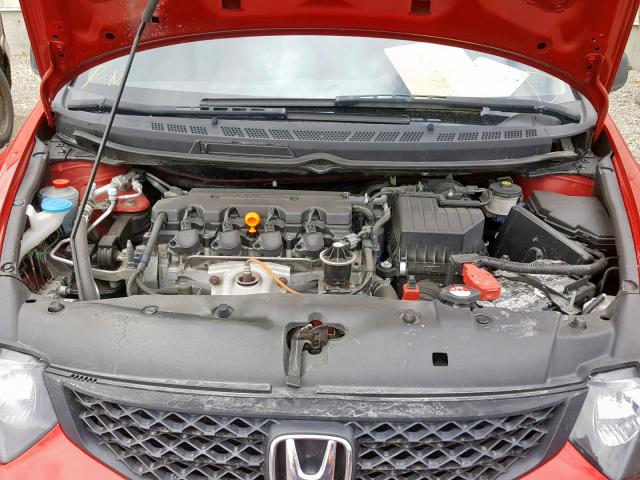 2HGFG12229H007889 - 2009 HONDA CIVIC DX RED photo 7