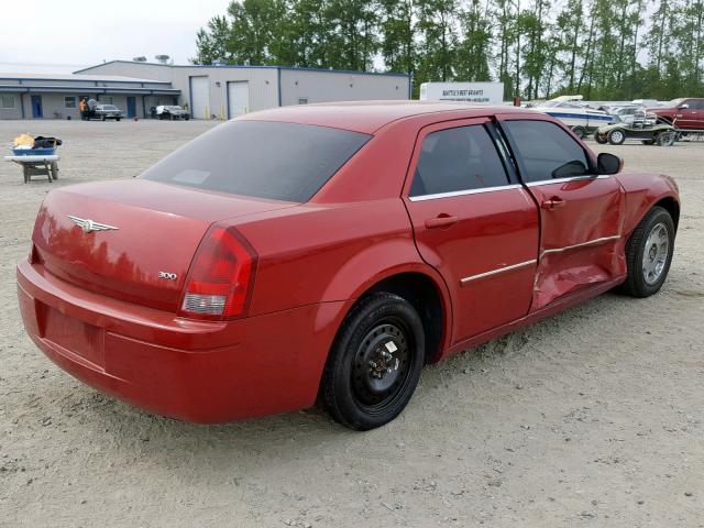 2C3LA43R97H807039 - 2007 CHRYSLER 300 MAROON photo 4