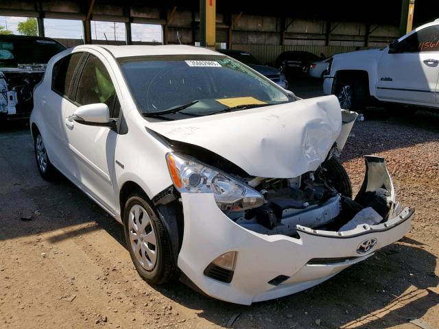 JTDKDTB37E1086172 - 2014 TOYOTA PRIUS C WHITE photo 1