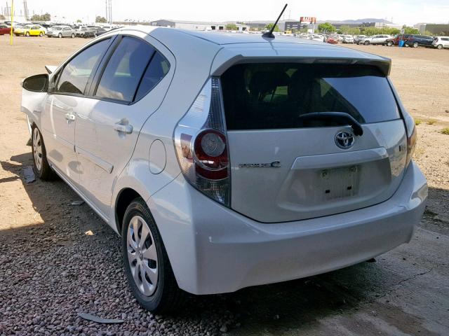 JTDKDTB37E1086172 - 2014 TOYOTA PRIUS C WHITE photo 3