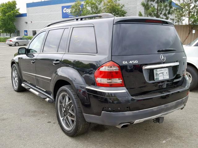 4JGBF71E27A183492 - 2007 MERCEDES-BENZ GL 450 4MA BLACK photo 3