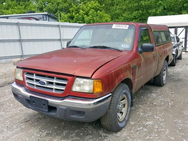 1FTYR10UX2TA58846 - 2002 FORD RANGER RED photo 2