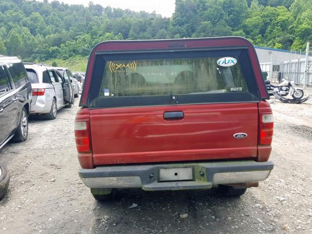 1FTYR10UX2TA58846 - 2002 FORD RANGER RED photo 6