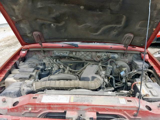 1FTYR10UX2TA58846 - 2002 FORD RANGER RED photo 7