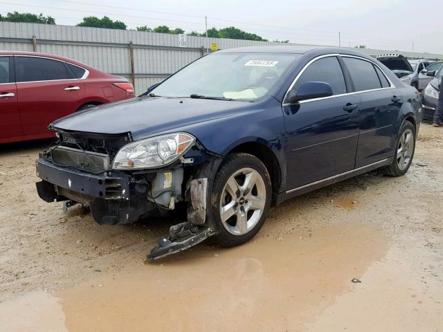 1G1ZC5EB5AF219601 - 2010 CHEVROLET MALIBU 1LT BLUE photo 2