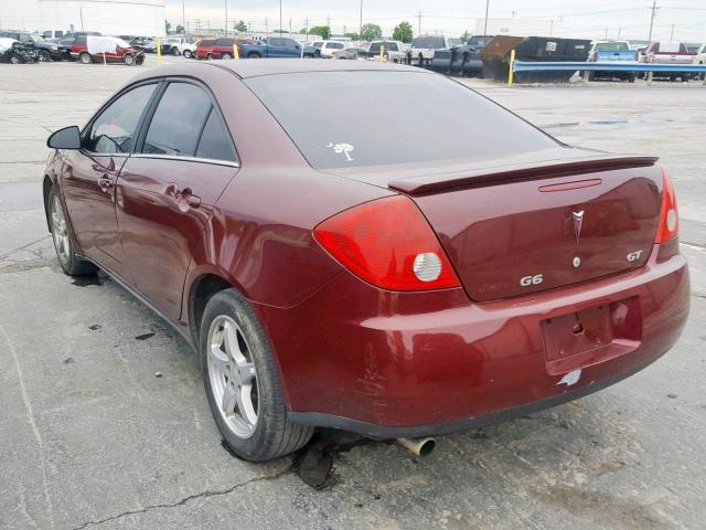 1G2ZH57N394159202 - 2009 PONTIAC G6 GT MAROON photo 3