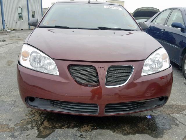 1G2ZH57N394159202 - 2009 PONTIAC G6 GT MAROON photo 9