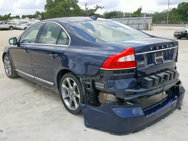 YV1902AH5C1155143 - 2012 VOLVO S80 T6 BLUE photo 3