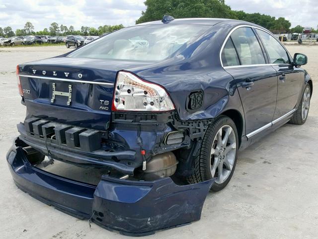 YV1902AH5C1155143 - 2012 VOLVO S80 T6 BLUE photo 4