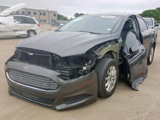 3FA6P0G72GR278844 - 2016 FORD FUSION S CHARCOAL photo 2