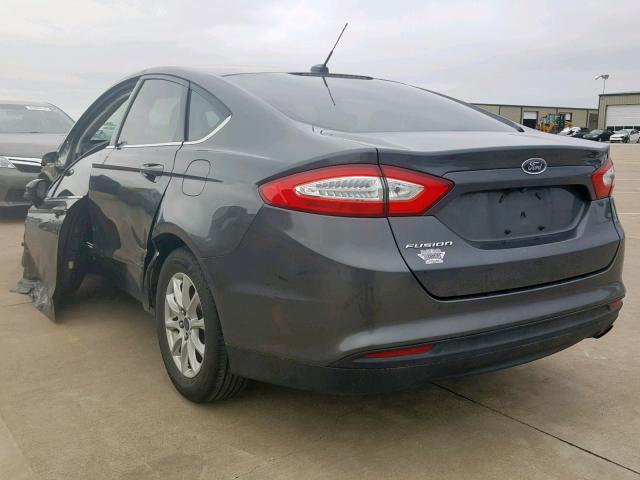 3FA6P0G72GR278844 - 2016 FORD FUSION S CHARCOAL photo 3