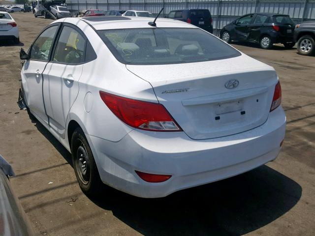 KMHCT4AE1HU233682 - 2017 HYUNDAI ACCENT SE WHITE photo 3