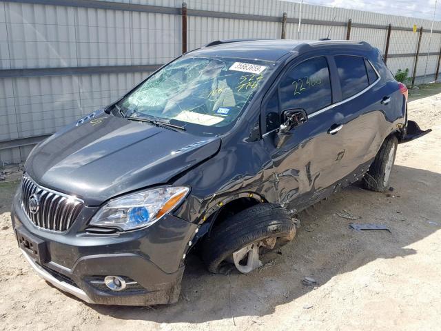 KL4CJCSB6GB522778 - 2016 BUICK ENCORE GRAY photo 2