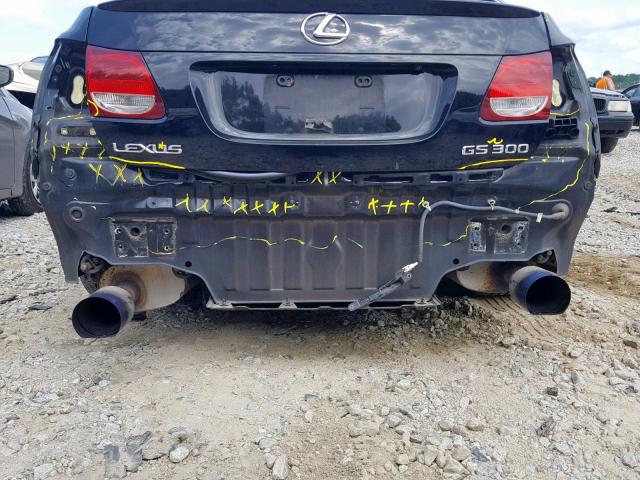 JTHBH96S465020387 - 2006 LEXUS GS 300 BLACK photo 9