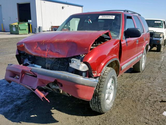 1GNDT13W9X2153898 - 1999 CHEVROLET BLAZER RED photo 2