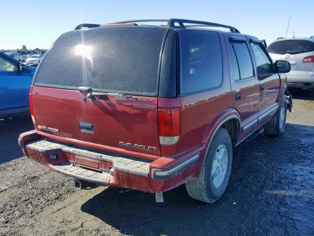 1GNDT13W9X2153898 - 1999 CHEVROLET BLAZER RED photo 4