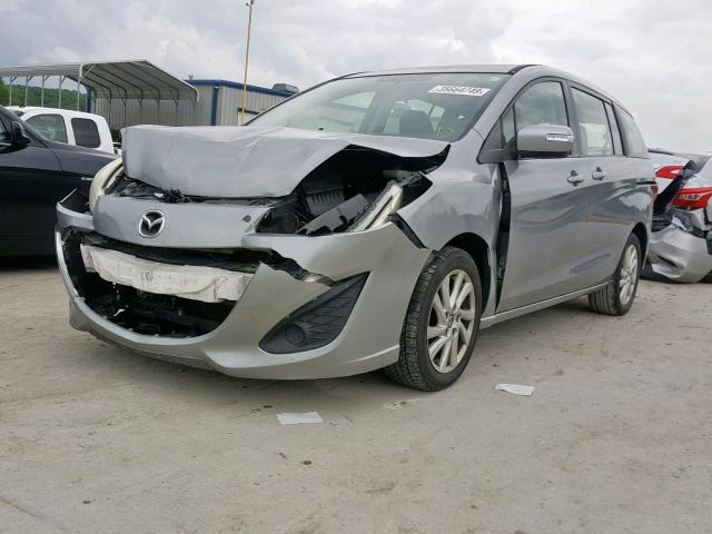 JM1CW2BL4D0154439 - 2013 MAZDA 5 SILVER photo 2