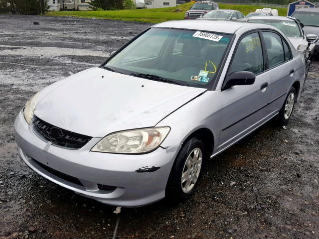 2HGES16384H618502 - 2004 HONDA CIVIC DX V SILVER photo 2