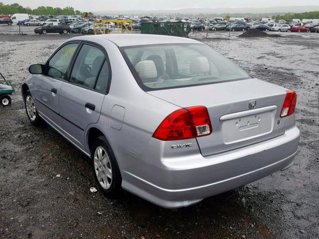 2HGES16384H618502 - 2004 HONDA CIVIC DX V SILVER photo 3