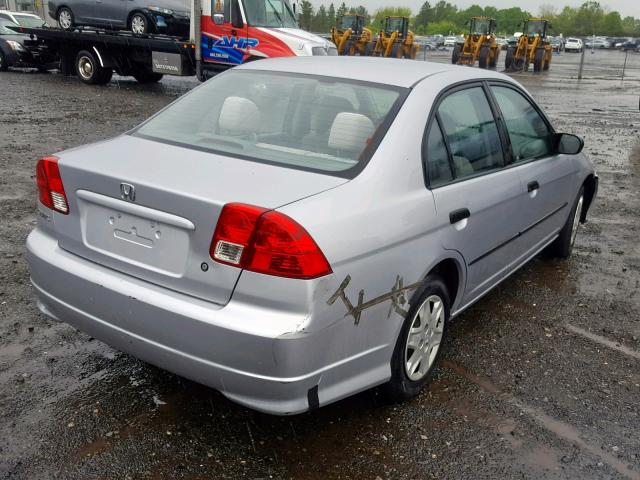 2HGES16384H618502 - 2004 HONDA CIVIC DX V SILVER photo 4