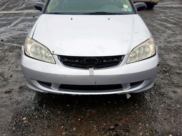 2HGES16384H618502 - 2004 HONDA CIVIC DX V SILVER photo 9