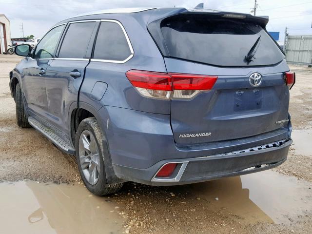 5TDDZRFHXJS891955 - 2018 TOYOTA HIGHLANDER BLUE photo 3