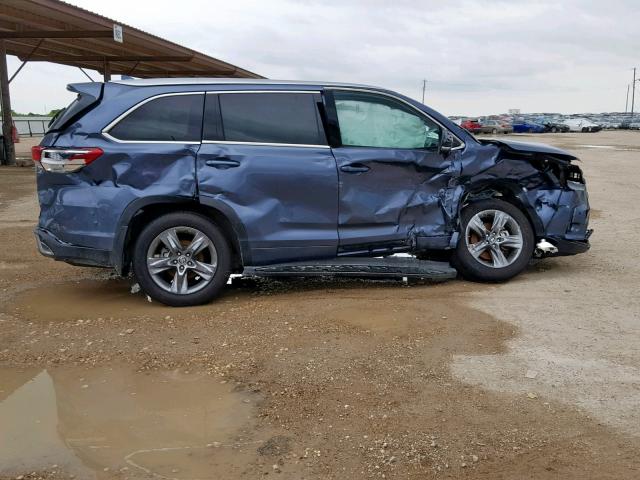 5TDDZRFHXJS891955 - 2018 TOYOTA HIGHLANDER BLUE photo 9