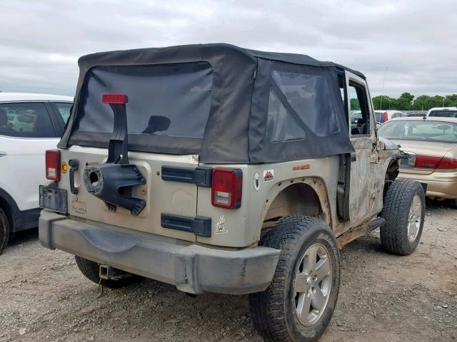 1J4FA24127L164519 - 2007 JEEP WRANGLER X BROWN photo 4