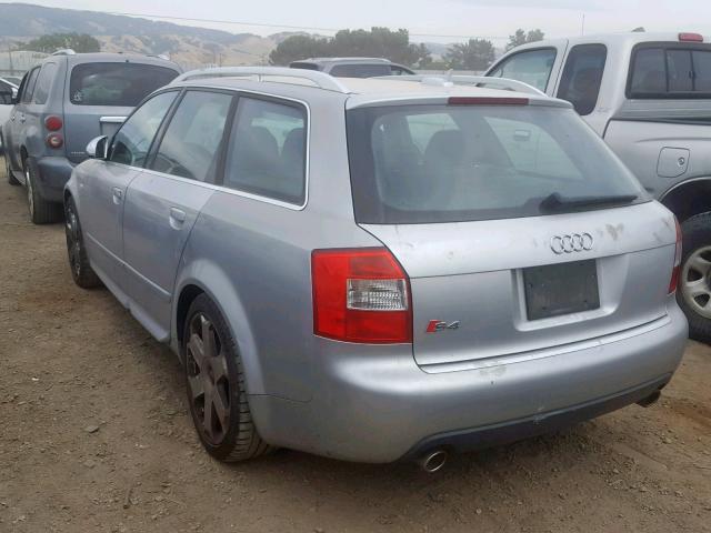 WAUXL68E95A046076 - 2005 AUDI S4 AVANT Q SILVER photo 3